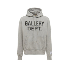 Load image into Gallery viewer, Gallery dept. center logo hoodie heather grey
