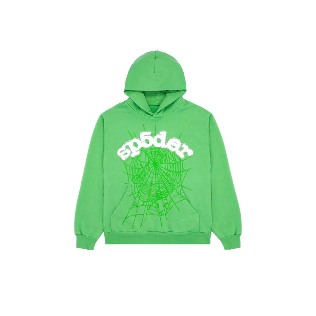 Sp5der web hoodie slime green