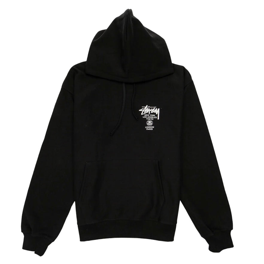 Stussy world tour hoodie black