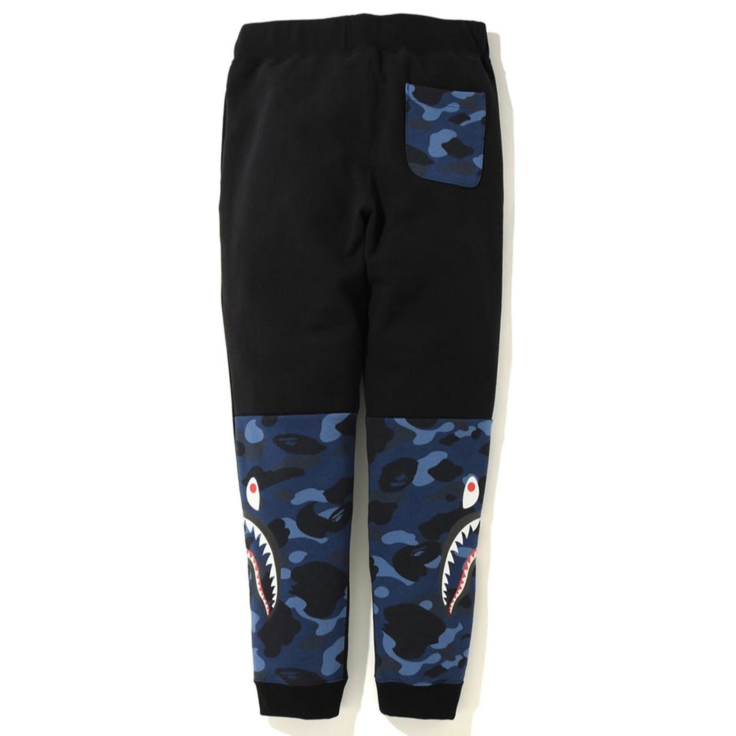 BAPE Color Camo Side Shark Slim Sweat Pants Black/Blue
