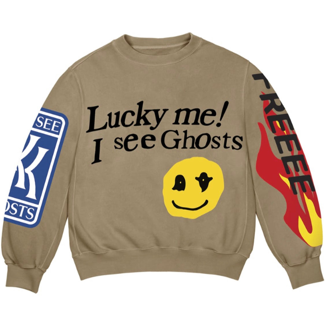 Kids See Ghosts Lucky Me Crewneck Sweatshirt Trench