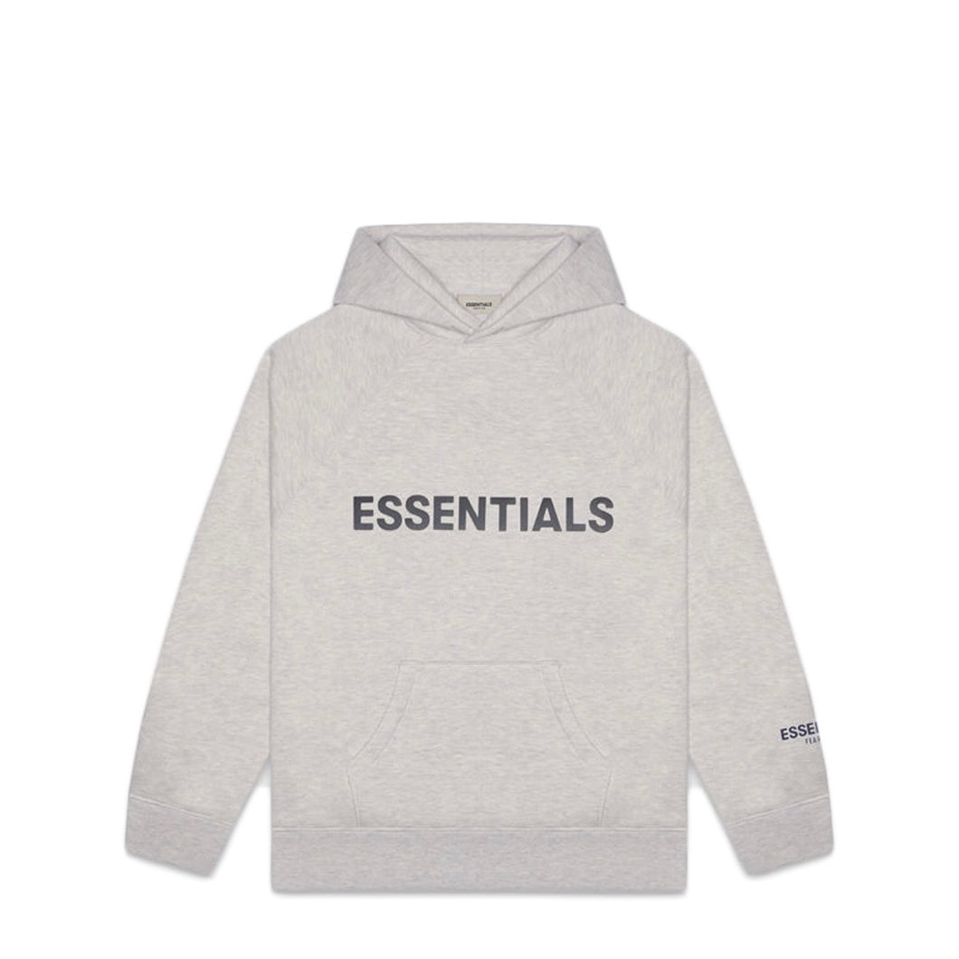 FEAR OF GOD ESSENTIALS 3D Silicon Applique Pullover Hoodie Heather Oatmeal