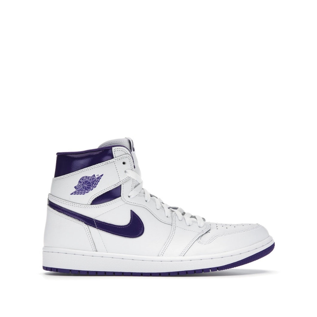 Jordan 1 court purple white high retro