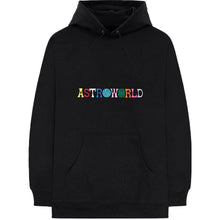 Load image into Gallery viewer, Travis scott astroworld logo hoodie black
