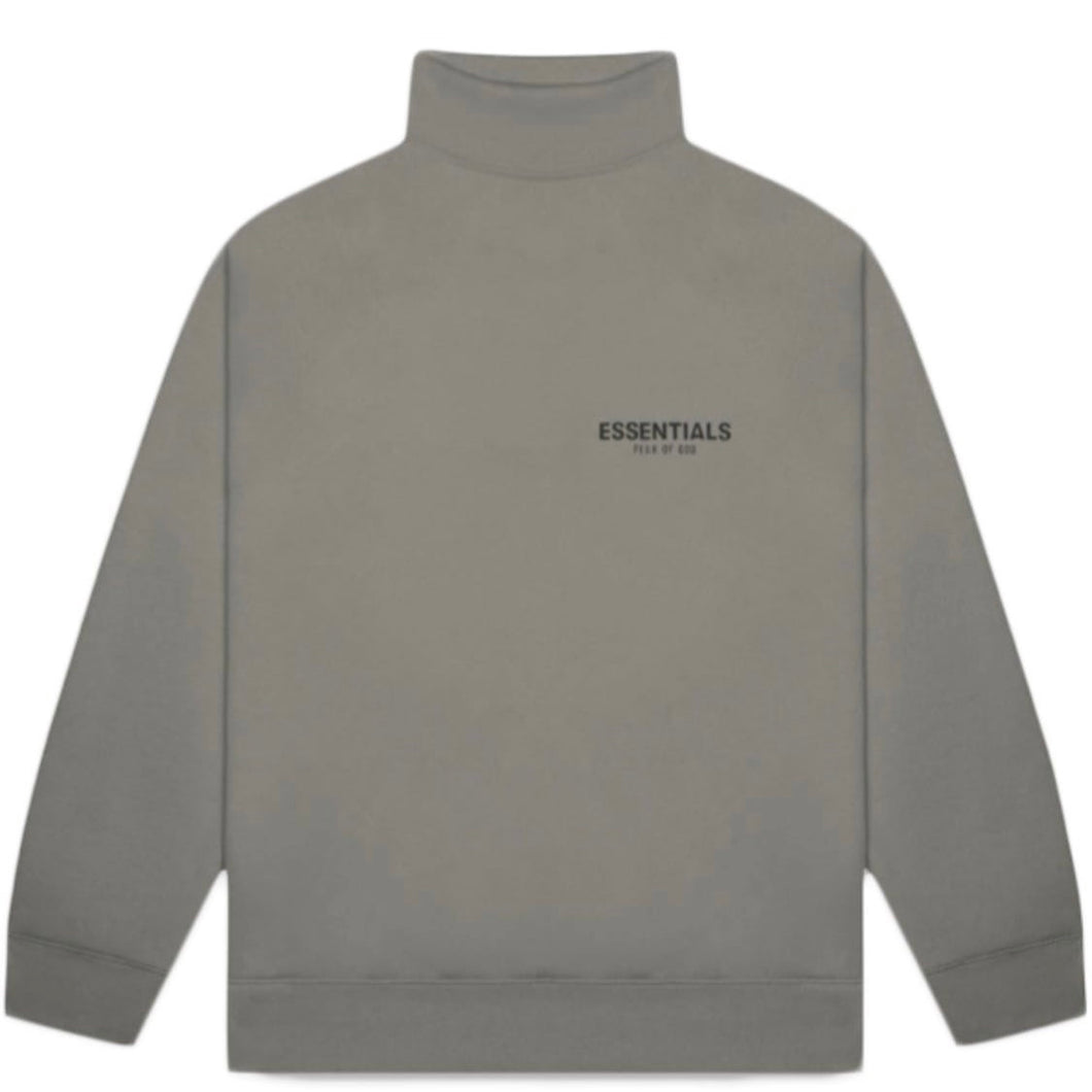 FEAR OF GOD ESSENTIALS Pull-over Mockneck Sweatshirt Grey Melange