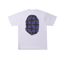 Load image into Gallery viewer, Bape check tee white blue
